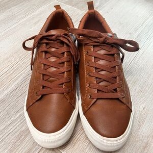 Banana Republic Brown Leather Sneakers